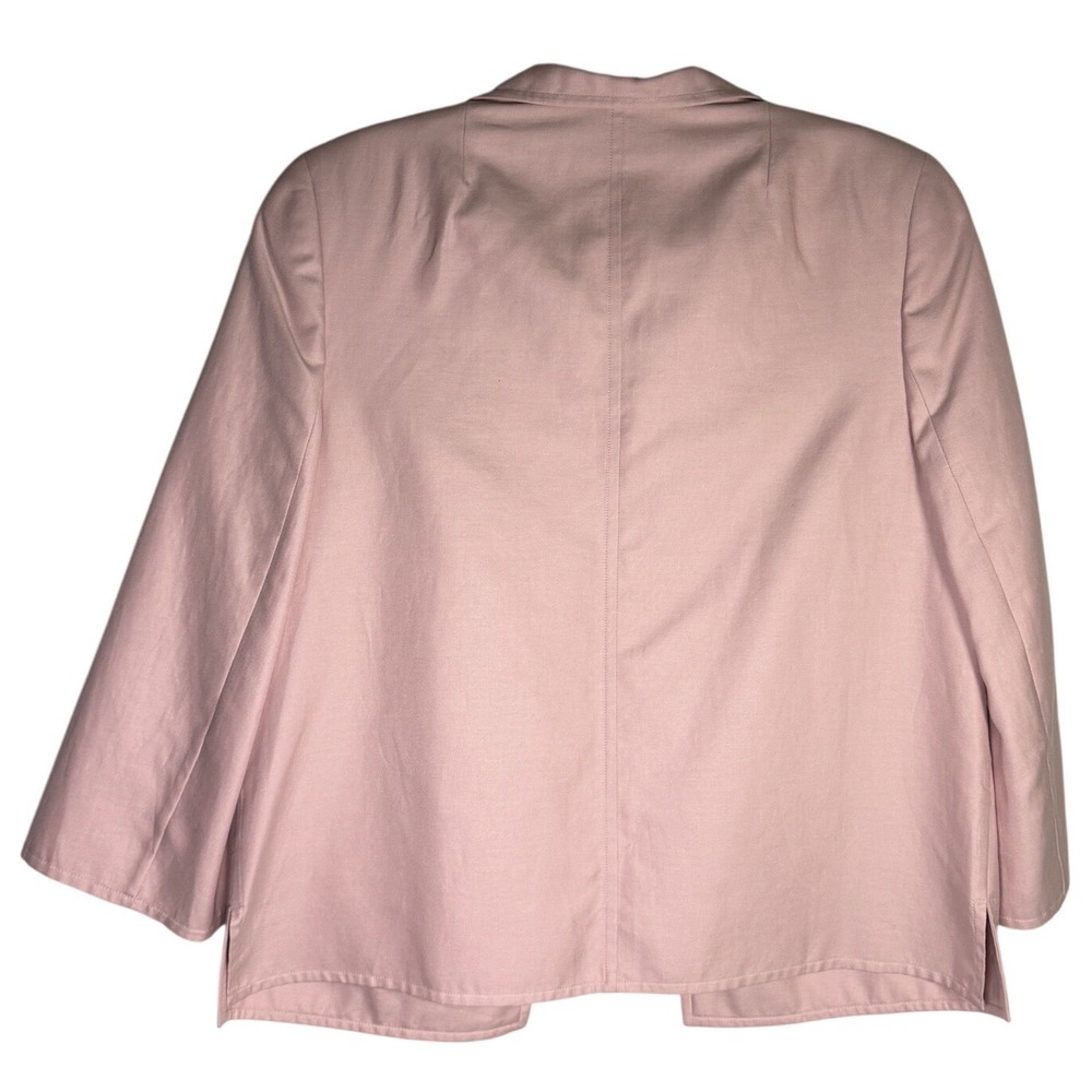 Akris Pink Silk Blend Open Front Blazer Jacket Made in Italy US 8 - Picture 2 of 9
